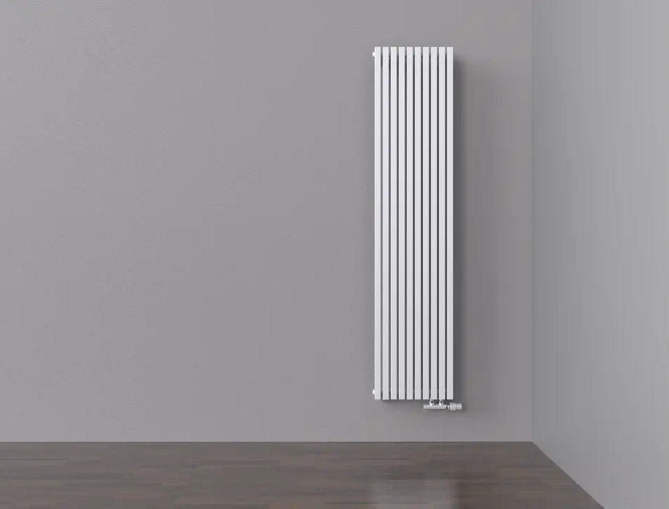 КЗТО QUADRUM 30 V 1 1500-19 нп прав Белый муар Q 1730 Вт. Высота - 1563, длина - 761, глубина - 63. 1-трубчатый, 19-секционный. Подключение - нижнее