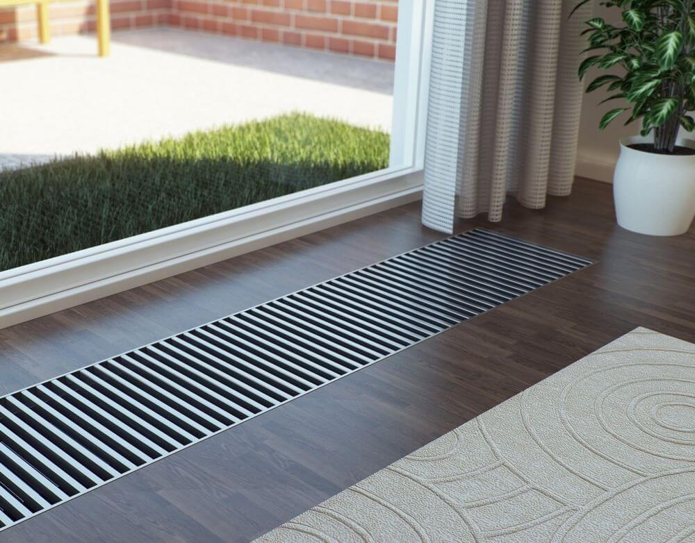 Techno Power 105.150.2700. Мощность 421 Вт.Внутрипольный конвектор, естественная конвекция. Глубина - 105, ширина - 150, длина - 2700. Без решетки.