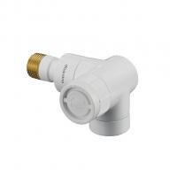 1163463 Oventrop Вентиль, серия E, угловой трехосевой, DN-15, 1/2", 1/2", ВН, белый, правое подключение NEW