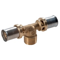 RM153Y037 Тройник "Мультипресс" с наружной резьбой для труб GIACOTHERM, GIACOFLEX и многослойных.