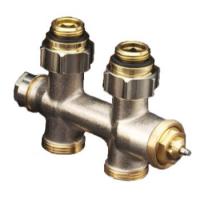 1184083 Oventrop Присоединительная арматура, Multiblock T, проходная, 3/4", 1/2", НН, цвет-никелированный, с преднастройкой NEW