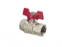 1076110 Oventrop Кран шаровой, Optibal, DN-32, 1 1/4", ВВ, PN, бар-16, ручка-бабочка, никелированный NEW