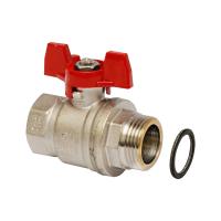 1406383 Oventrop Кран шаровой, 3/4", 1", ВН, PN, бар-10, с плоским уплотнением NEW