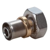 RM179X023 Прямой никелированный фитинг-переходник с накидной гайкой для труб GIACOTHERM, GIACOFLEX, металлопластиковых.