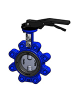 Затвор, Tecfly LUG, межфланцевый, PN16, DN100, диск нерж сталь, с ручкой, с резьбовыми проушинами (ст.арт. VP3649-02EP0100)
