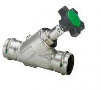 Вентиль-KRV-Easytop Inox (полнопрох), с обрат.клап, с пресс-соед-ями, с SC-Contur, DN 32 (35)