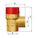 Предохранительный клапан Flopress 1/2 x 1/2, 2,5 bar (ст.арт. FL 27006)