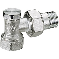 Клапан отсечной , угловой, 3/8", хромированный