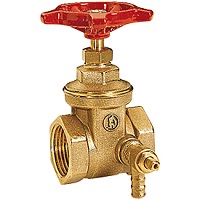 Задвижка со спускным краном 1/2"