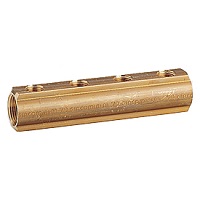 Коллектор распределительный латунный DN 20 - DN 50, 1 1/2"x1"/12